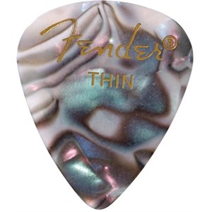 FENDER - Médiators fins en celluloïd - ABALONE - ensemble de 12 pick